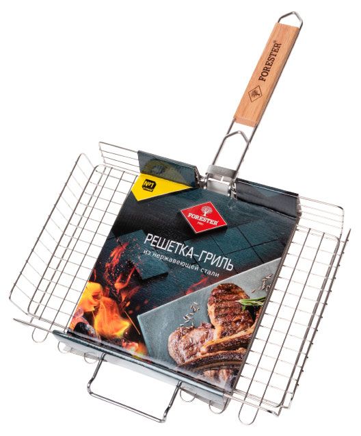 FORESTER Решетка-гриль FORESTER Pro объемная усиленная из нержавеющей стали, 26х38 см
