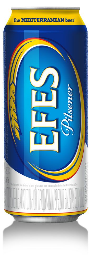 Efes Пиво Efes Pilsner светлое фильтрованное 5%, 450 мл