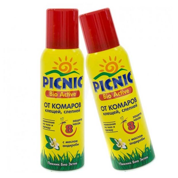 Picnic Аэрозоль от комаров и клещей Picnic Bio Act, 125 мл