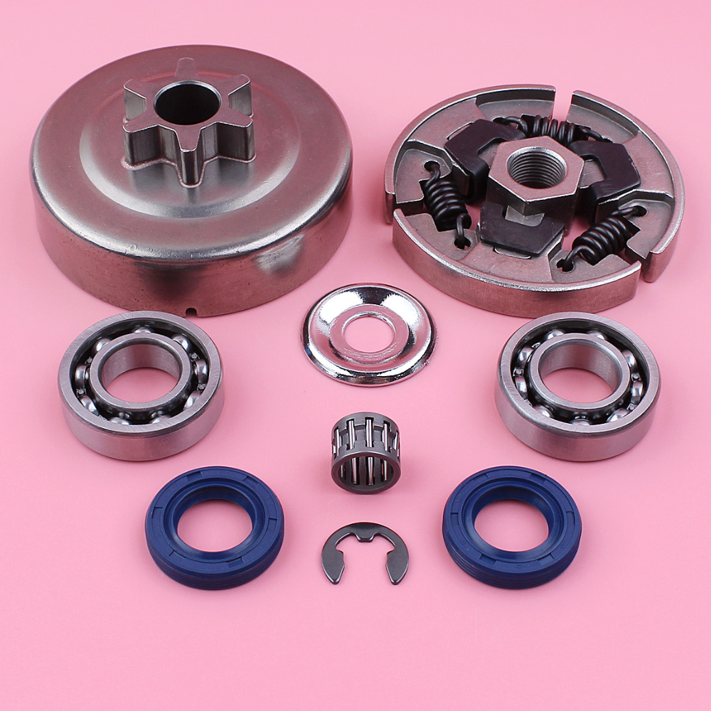 3/8" 6T Clutch Drum Crank Bearing Oil Seal Kit For Stihl MS180 MS170 018 017 MS 180 170 Chainsaw Spare Part бензопила