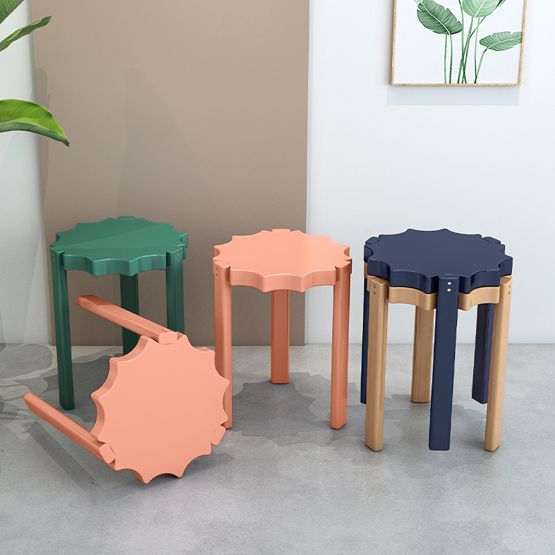 Solid Wood Stool барный стул Детская мебель Simple Leisure Modern Light Luxury Round Stools Household Dining Table And Chair
