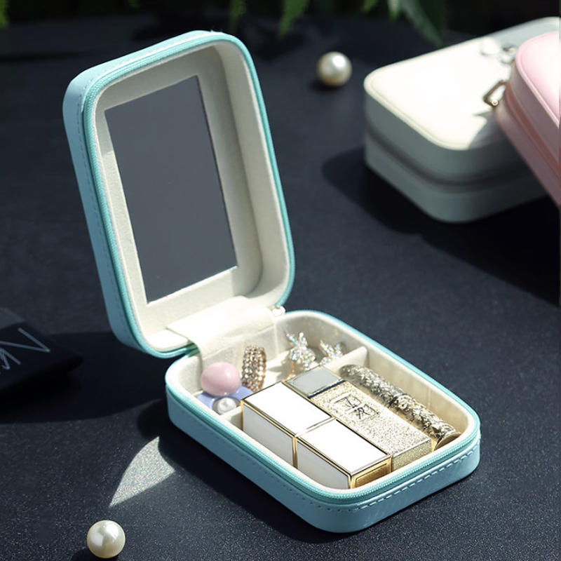 Lipstick Storage Box Trumpet Single Portable Cosmetic Bag Female Small Carry-on Makeup With Mirror To Put Lip Glaze сумка жен