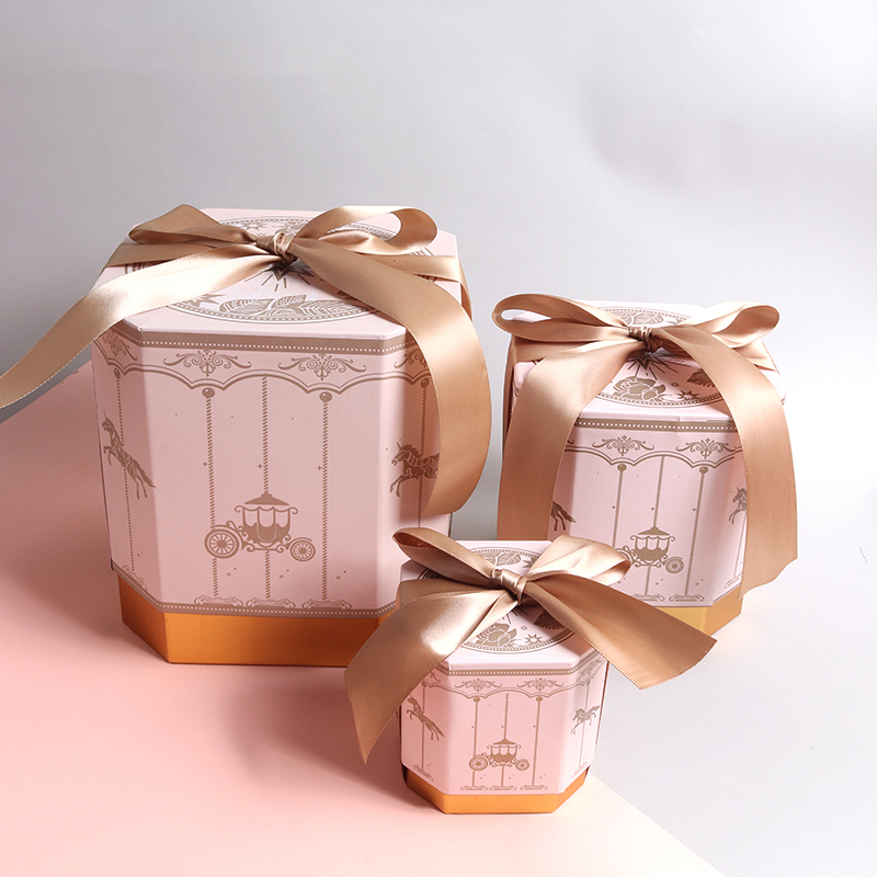 Pink carousel candy box birthday подарочная коробка wedding flower gift packaging box for bridesmaid Baby shower Paper gift b