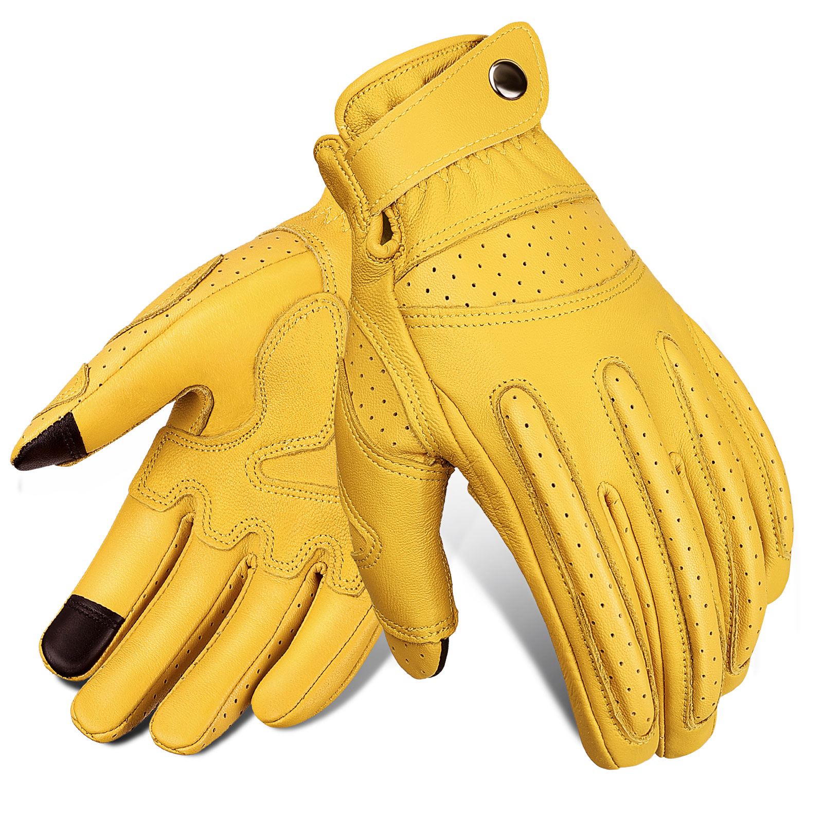 Retro Motorcycle Gloves Touchscreen Motorcyclist Gloves Full Finger Breathable Non-slip Motocross Riding Gloves мотоцикл