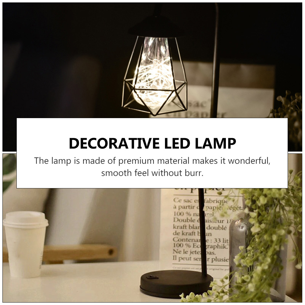 Retro Desk Lamp Office Bedside Lamps LED Shell Material Rustic Night Light