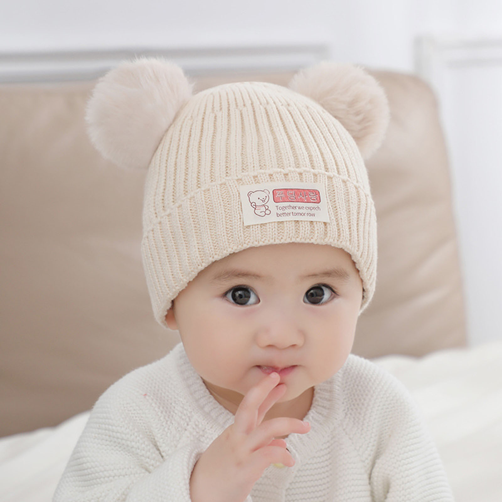 Autumn Winter Warm Hats For Kids Boys Girls Knitted Warmer Beanie Caps Cute Warm Outwear Solid Color Cap шапка детская демисе