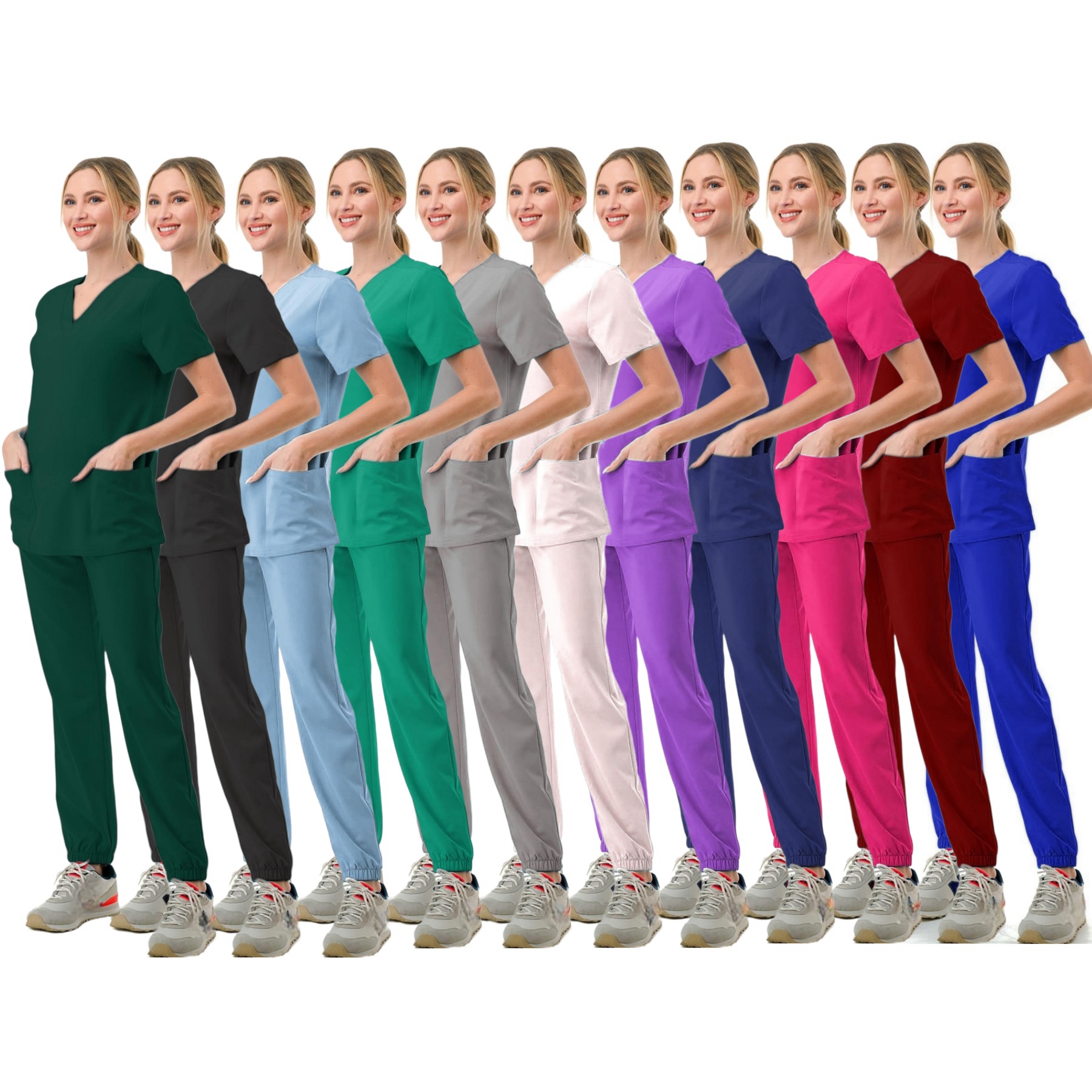 Hospital Surgical Clothes Medical Uniform Women Scrub Set Doctor Nurse Accessories Dental Clinic Scrub Set Beauty Salon Workw