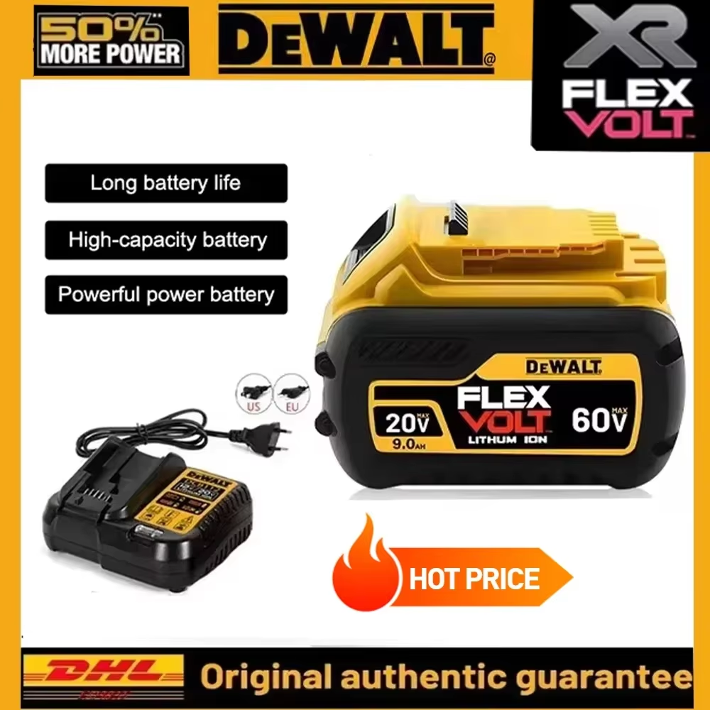 High Rate100% NEW Genuine Dewalt 20V 60V Battery, 2AH 5AH 6AH Rechargeable Lithium Ion Battery, Dewalt DCB200 Power Tool Batt