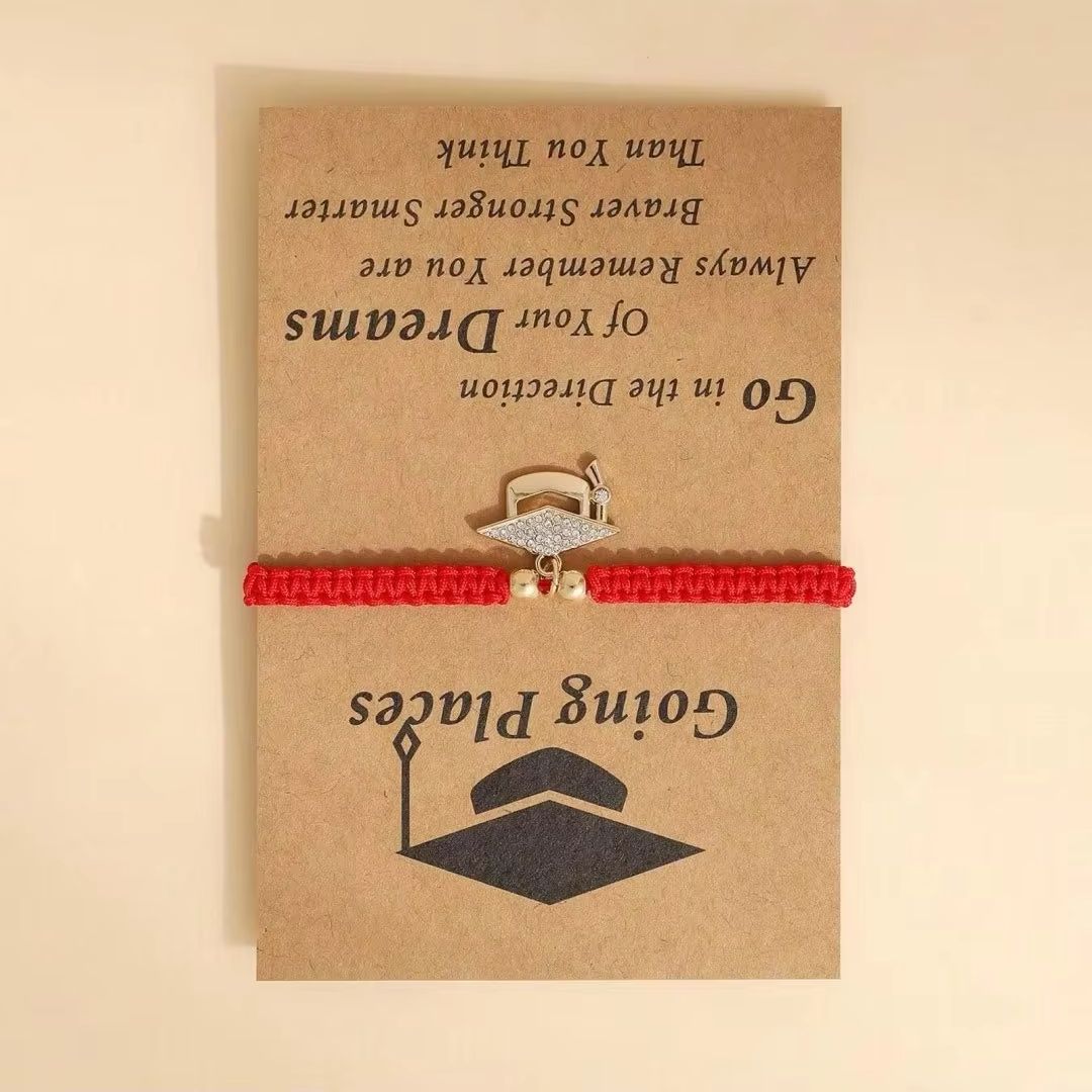 New Doctor Hat Certificate Adjustment Bracelet - Commemorative Graduation Gift for Students - Seasonal Friendship Jewelry