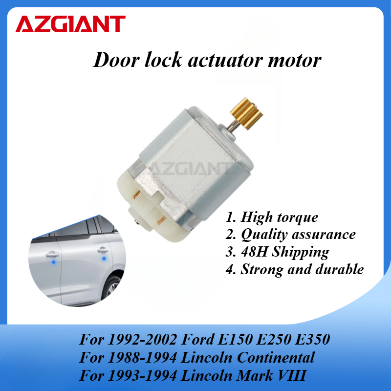 AZGIANT Car door lock actuator motor for 1992-2002 Ford E150 E250 E350/1988-1994 Lincoln Continental 9 teeth FC-280SC-22125 O