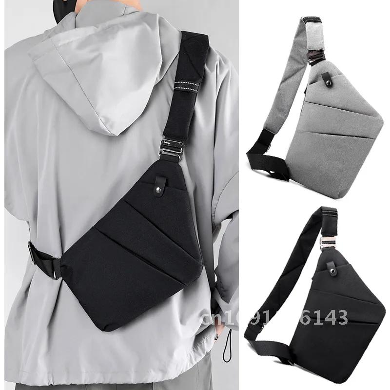 men ultra thin boy small chest bag mini body bags male for one bolsa shoulder sling сумка anti-theft sports bag travel bag