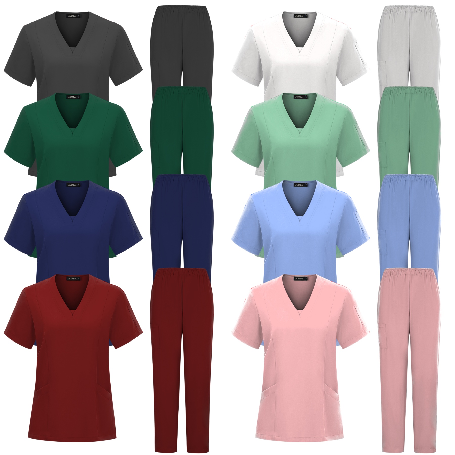 Operating Room Doctor Nurse Work Wear Pet Grooming Working Clothes Medical Uniforms Spa Uniform Womens Scrub Sets Tops+Pants