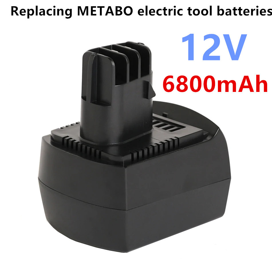 Newest 12V 6800mAh Ni-Cd Replacement Power Tool Battery for METABO 6.02151.50 BZ12SP BS 12 SP, BSZ 12, BZ 12 SP, SSP 12, ULA9