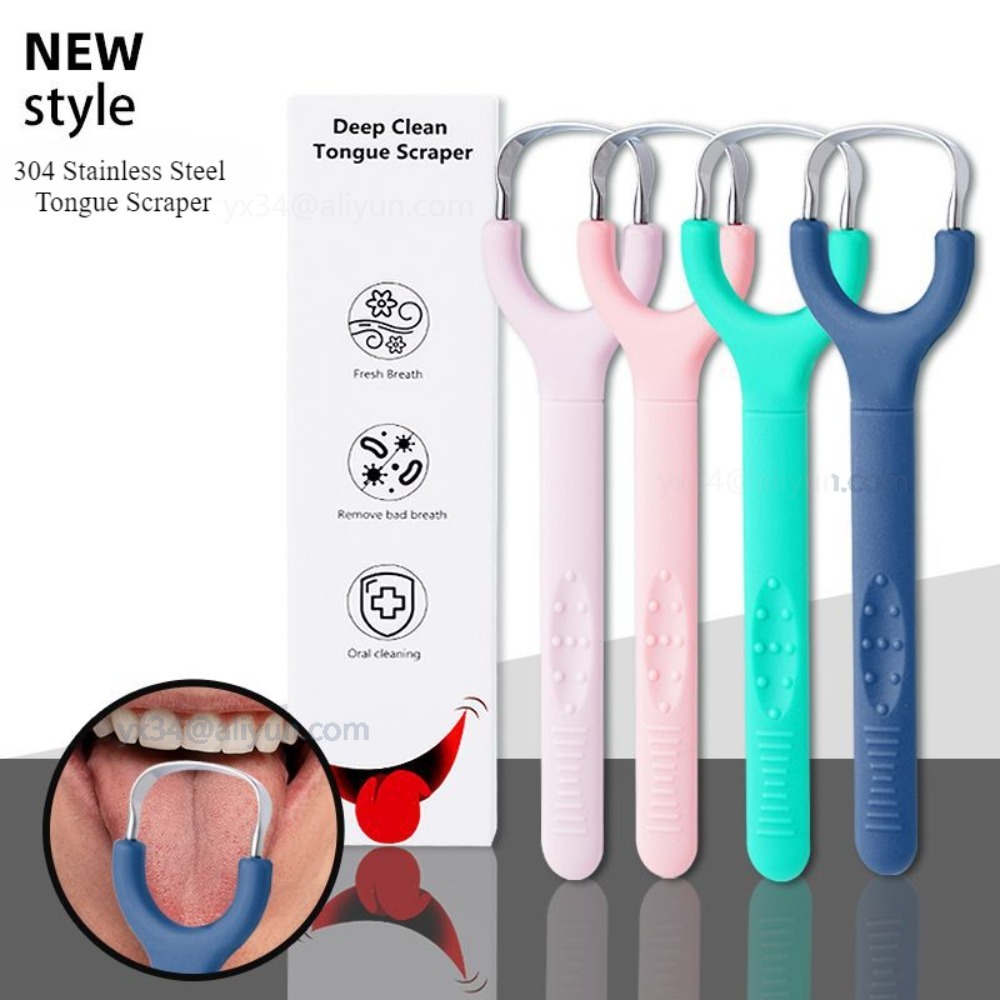 Stainless Steel Tongue Scraper Odor Tongue Coating Cleaner U-shaped Open Tongue Scraper Oral Cleaning Скребок Для Языка
