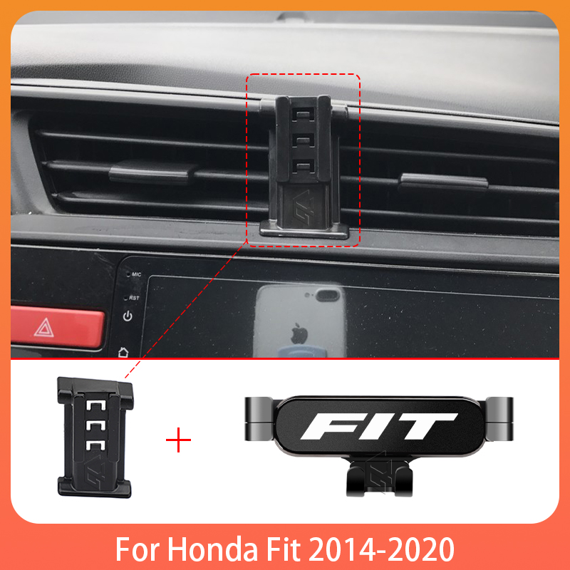 Car Mobile Phone Holder For Honda Fit 2014-2020 Adjustable Special Mobile Phone Holder GPS Base Mount Stand Accessories