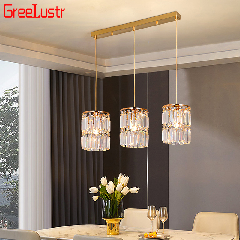 Crystal Led Pendant Lights Luxury Living Room Bedroom Fixtures люстра потолочная Gold Ceiling Chandelier Lamps Modern Lumiere