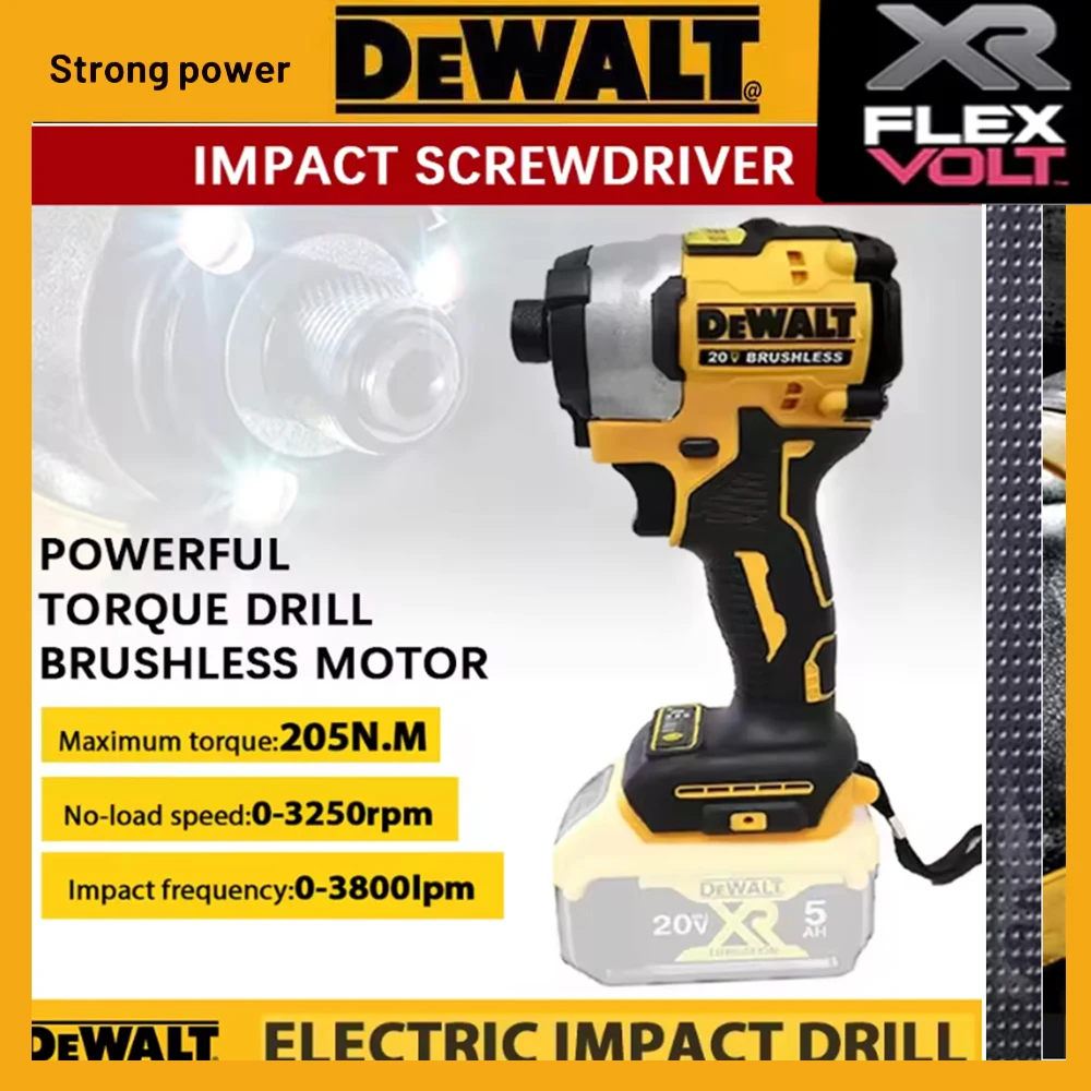 NEW DEWALT DCF850 Impact Driver 205NM Brushless Cordless Screwdriver 20V Battery Rechargeable Electric Impact Drill Power Too