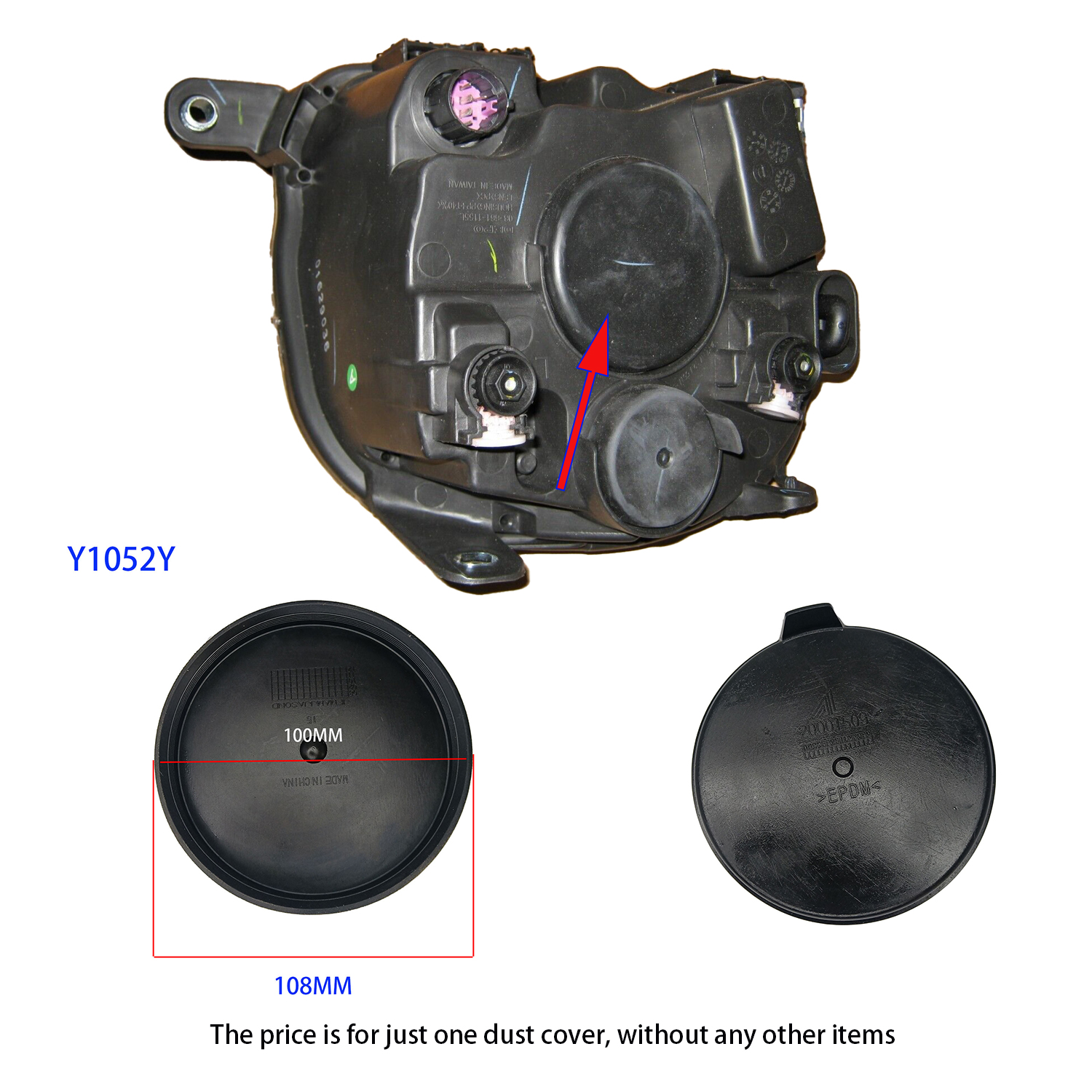 For Fiat 500 Abarth Headlight Dust Cover Bulb Cap Headlamp Shell 6002TR0013 20001509 42440509