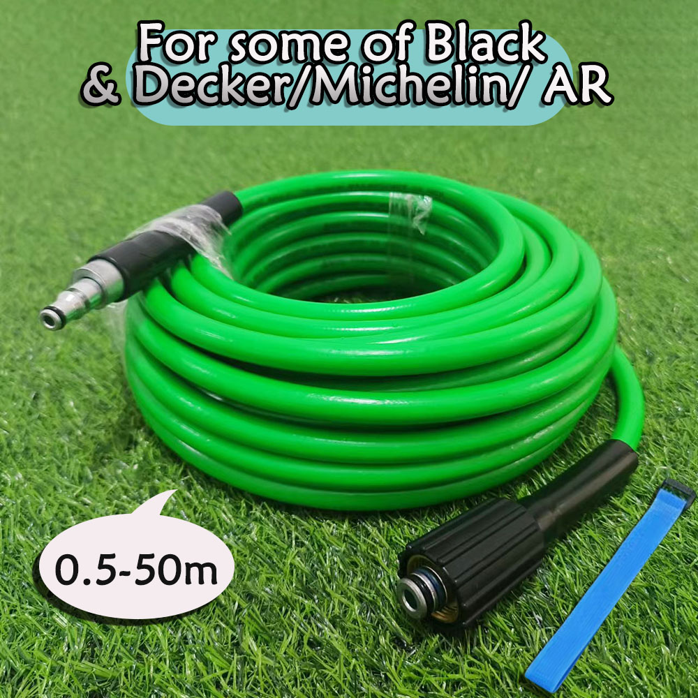0.5-50m High Pressure Water Cleaning Hose Extension Hose Cord Pressure Washer Hose Car Wash for some of Black&Decker/Michelin