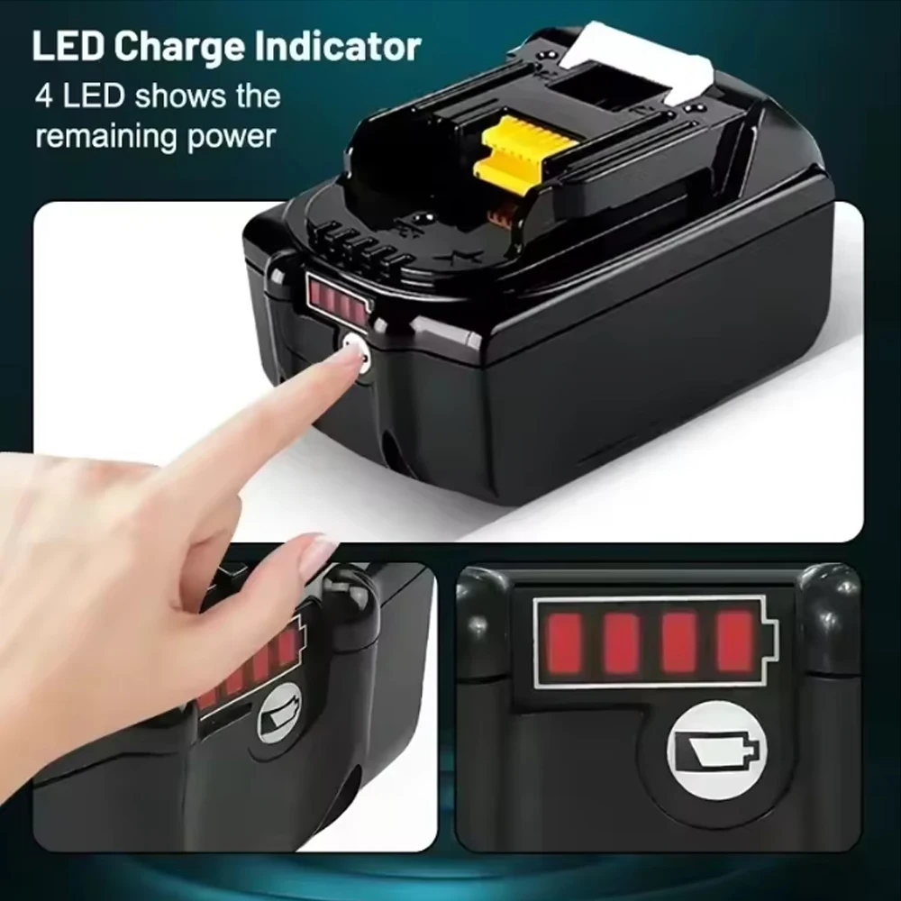 18V Makita Battery,18V6.0Ah Rechargeable Lithium Battery,Makita Original Tool Battery Makita 18V BL1840, BL1830, BL1850, BL18