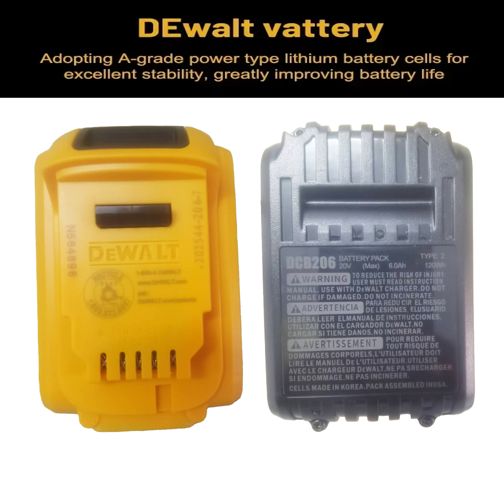 High Rate 100% Genuine Dewalt 20V Battery, Dewalt DCB200 Power Tool Battery2AH 5AH 6AH Rechargeable Lithium Ion Battery