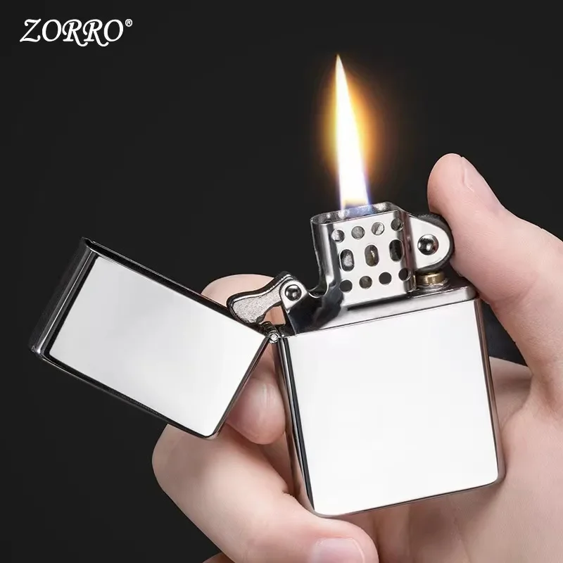 Classic Zorro Original come on Retro Creative Shell Windproof Brass Lighter, Cigarette Accessories, Men's Gifts
