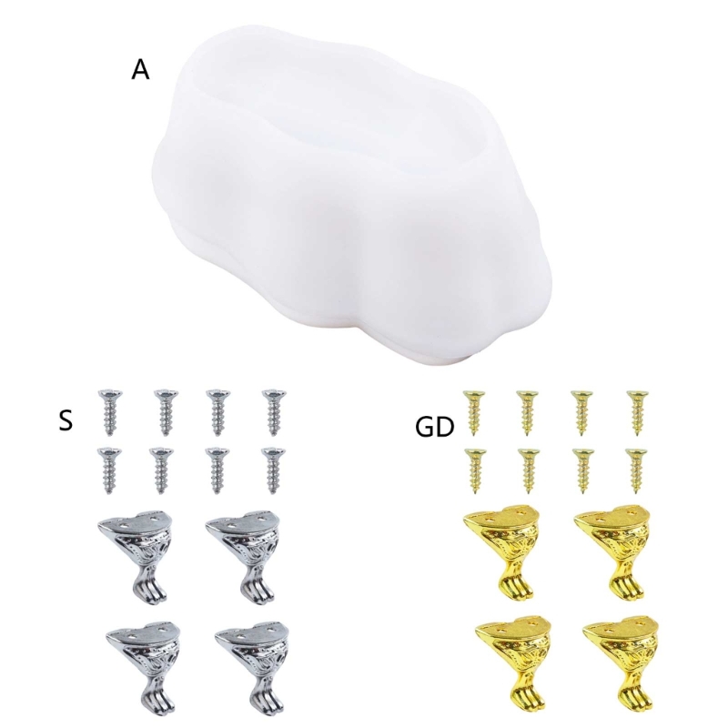 Shell Bathtub Soap Dish Storage Box Mold with Legs Jewelry Storage Container