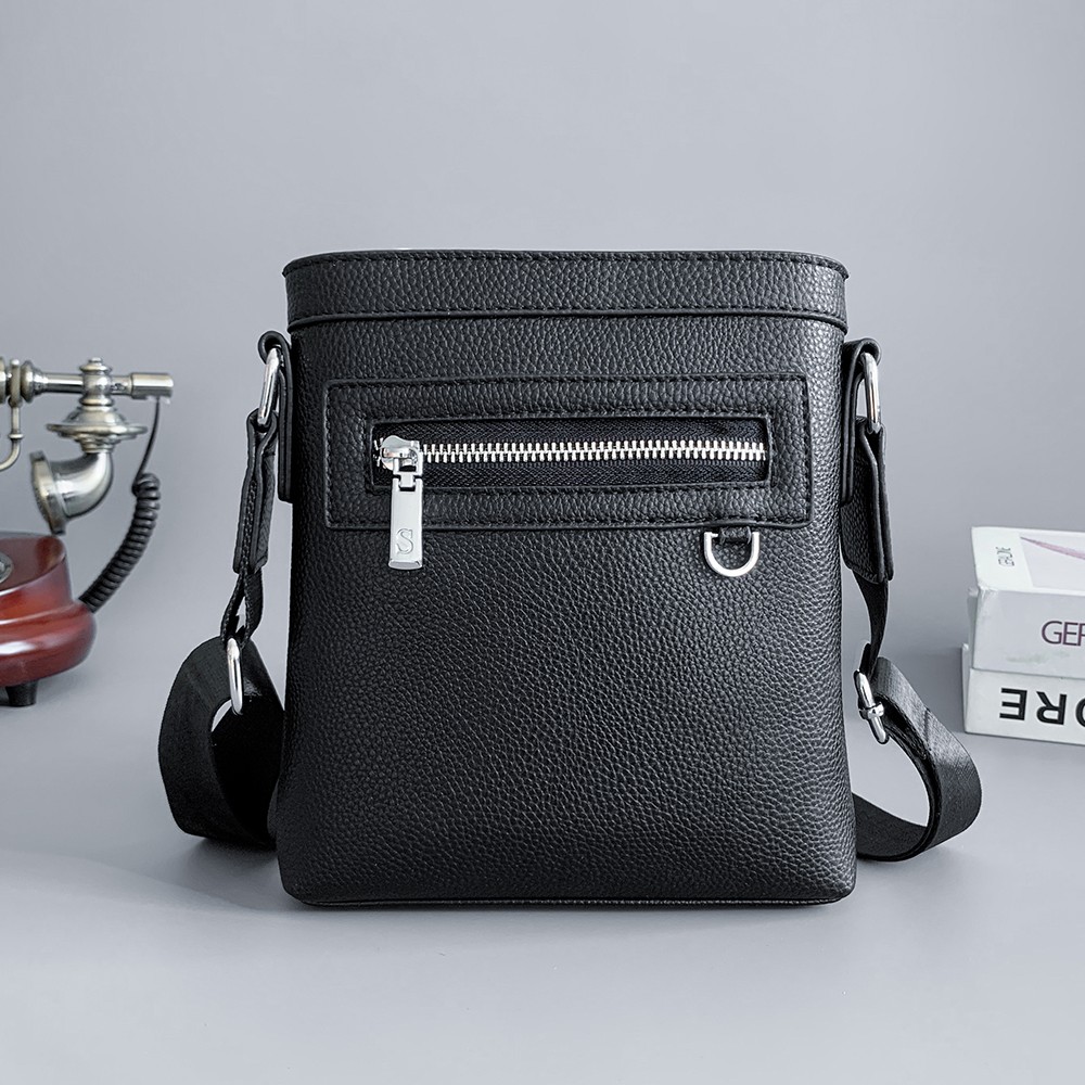 High quality leather men's shoulder bag crossbody bag Business Male Solid Messenger Bag Travel Bag side bag for men сумка муж