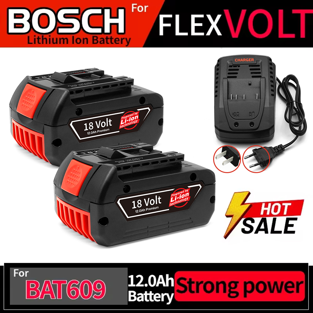 Suitable for Bosch 18V battery 12000mAh, 12Ah Bosch tool battery, compatible with Bosch 18V series battery GSR180 GBH180 GSB1