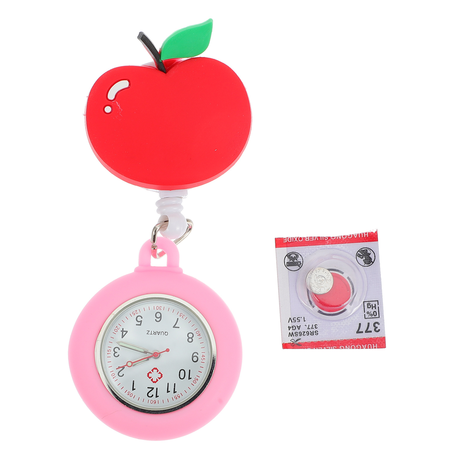 Silicone Medical Nurse Watch Cartoon Design Stretchable Luminous Pocket Watch Doctor Nurse Practical Gift
