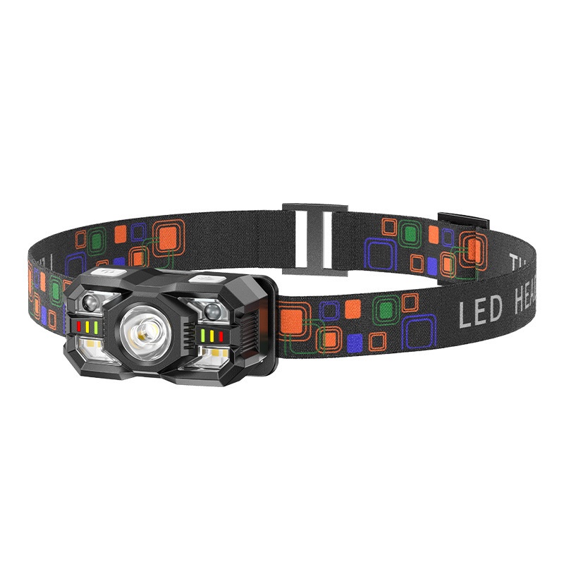Outdoor Induction Night Fishing Headlight Red And White Double Light Mini Focusing Floodlight Headlight Фонарь Налобный헤드랜턴 해