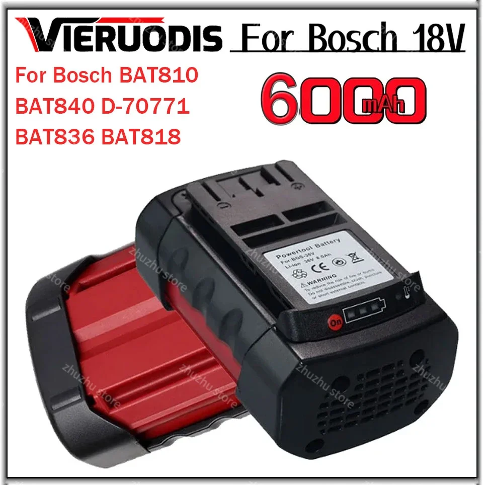 36V Battery for Bosch BAT810 BAT840 6.0AH Rechargeable Lithium-Ion Replacement Tools Batteries D-70771 BAT836 BAT818 26073360