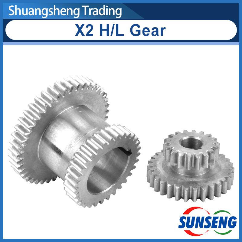 2pcs H/L Metal Transmission Gear Main Shaft Duplicate Double Gear For SIEG X2 G8689 JMD-1L CX605 Little Milling 9 Clarke CMD3