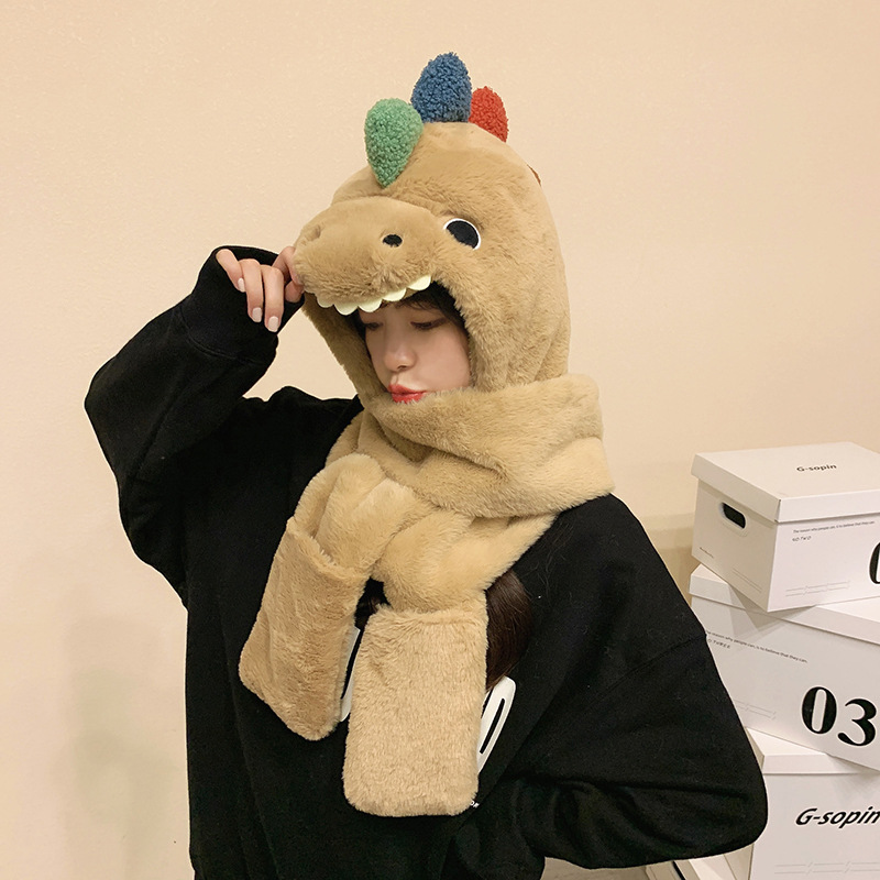 Designer Brand Men's and Women'sautumn and Winter Korean Version of Integrated Hat Warm Ear Protective Bib Cap 모자 Шапка 비니 바라