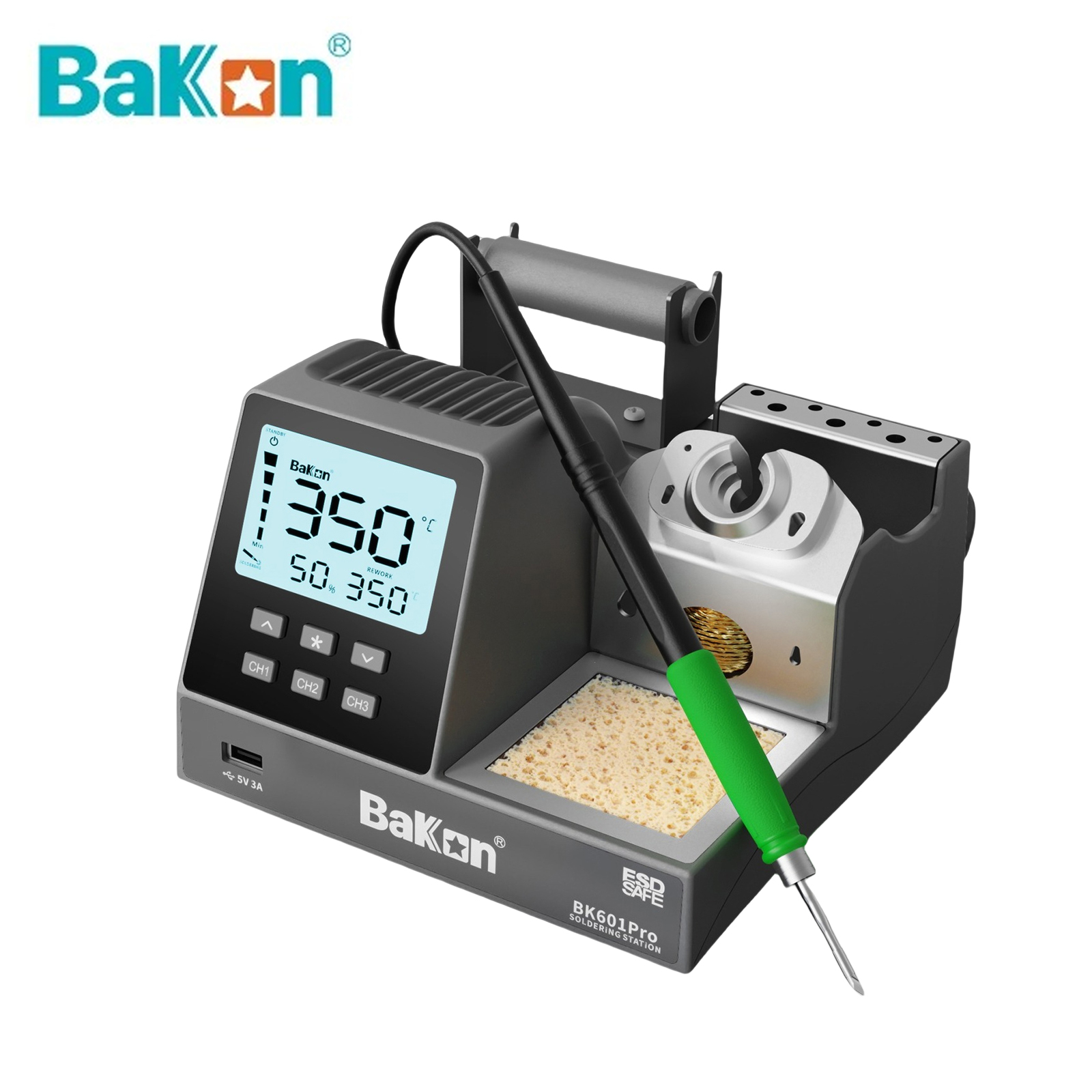 Bakon BK601 PRO Soldering Station Compatible Tip 210/245/115 Professional for Repair Tool 245 Soldering Паяльник Электрически
