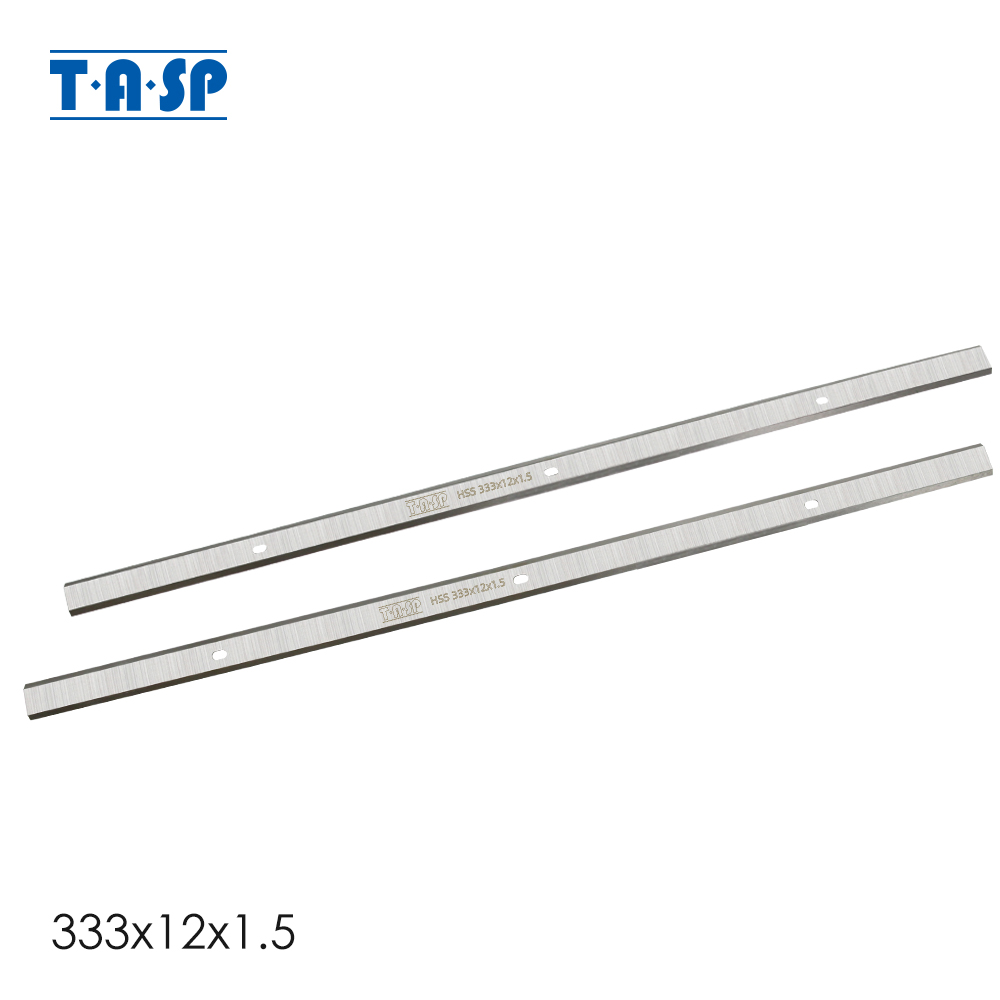 TASP 2pcs 13" Thickness Planer Blades Double Edged Knives 333 x 12 x 1.5 mm for Delta 22-580 TP300 Metabo DH330 Ryobi AP1300