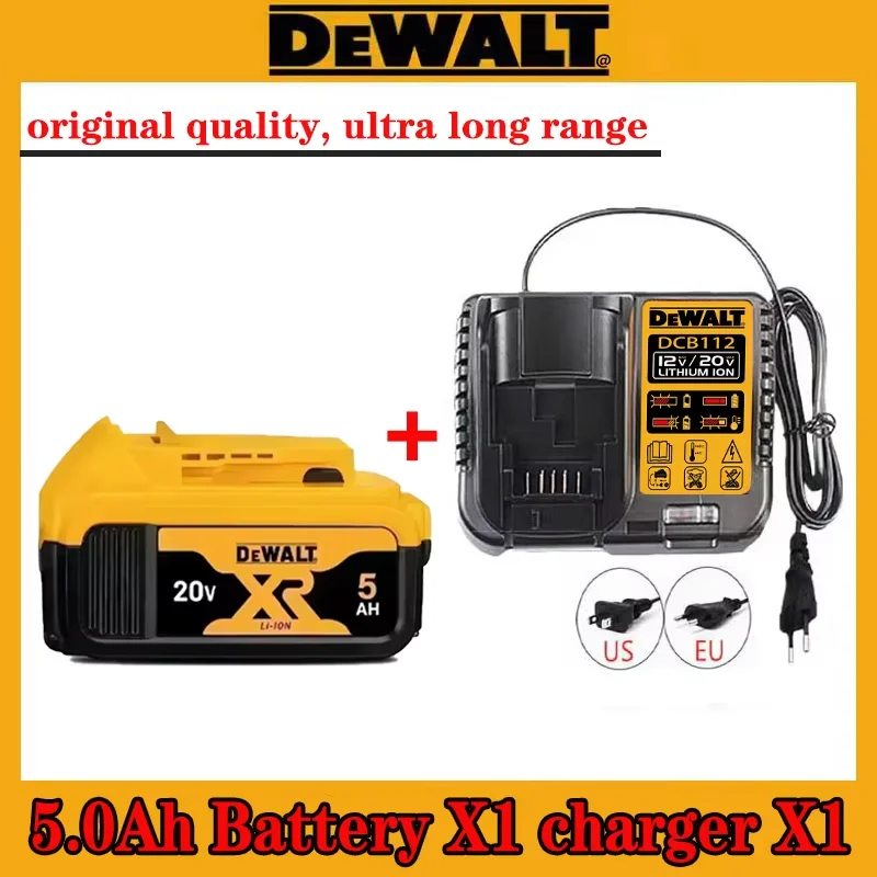 100% coded NEW original Dewalt Lithium Battery DCB202 DCB609 18V 20V 2AH 5AH 6000MAH Handheld Angle Grinder Hammer Rechargeab