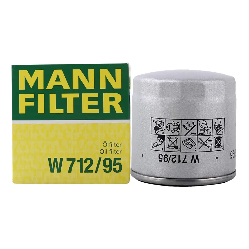 MANN FILTER W712/95 Oil Filter For VW Volkswagen Polo Golf T-Cross Jetta UP! Tiguan AUDI SKODA Octavia SEAT Leon III L04E1155