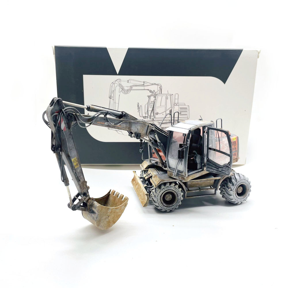 1/32 Scale 185W Wheeled Excavator Muddy Version Nokian Tyres AT Collections Engineering Vehicle Toy Gift Model