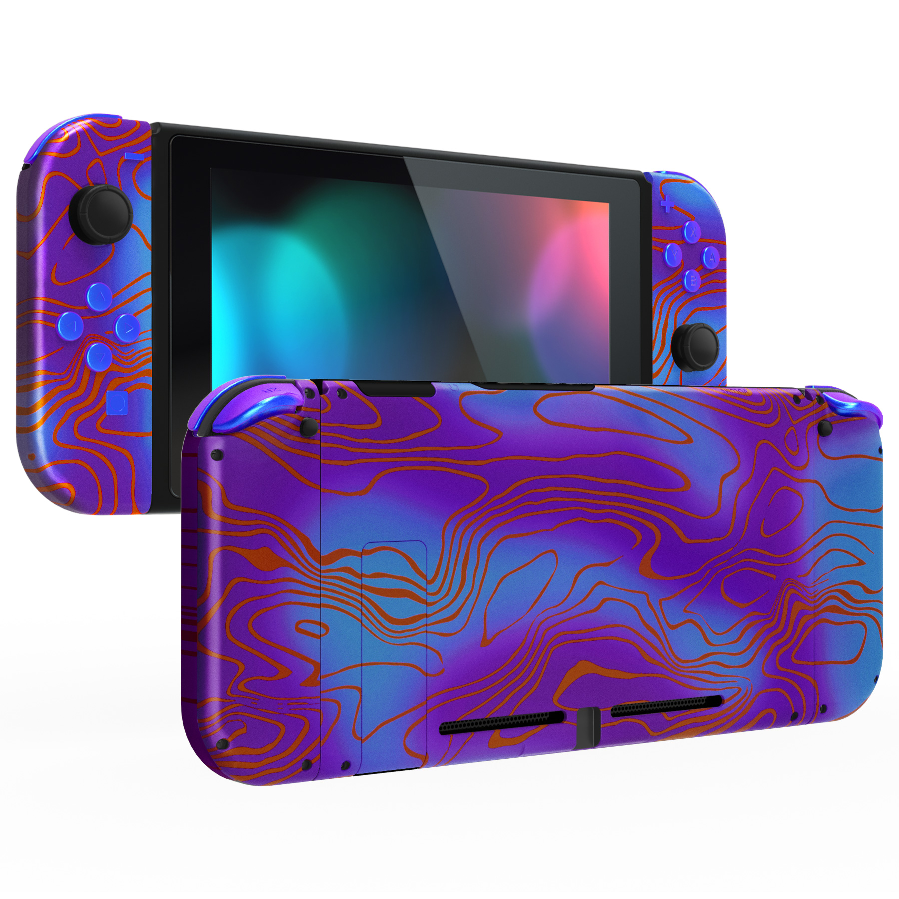 eXtremeRate Console Back Plate Controller Housing Shell w/Full Set Button for Nintendo Switch - Damascuscamo