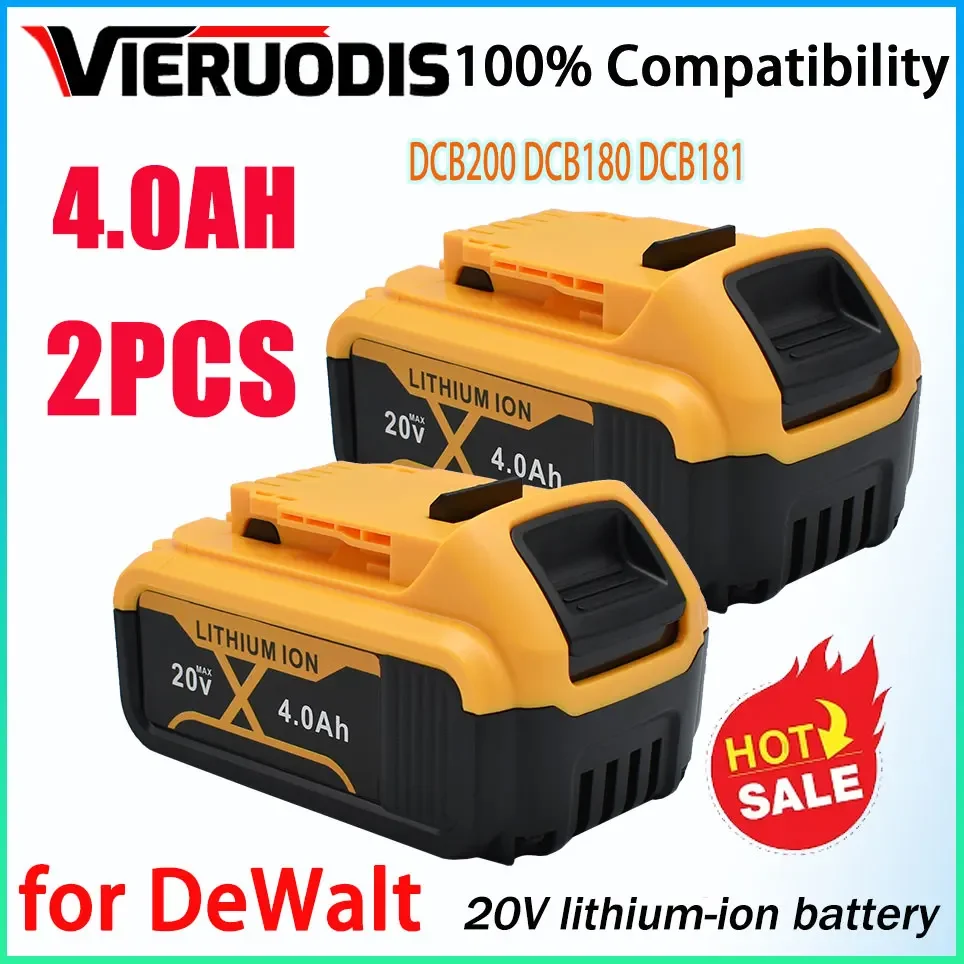 for DeWalt 20V 6.0Ah 4.0Ah power tool Chargement BatteryMAXDCB184 DCB181 DCB182 DCB200 20V 4A 6A 8A 18Volt DeWalt Tools Batte
