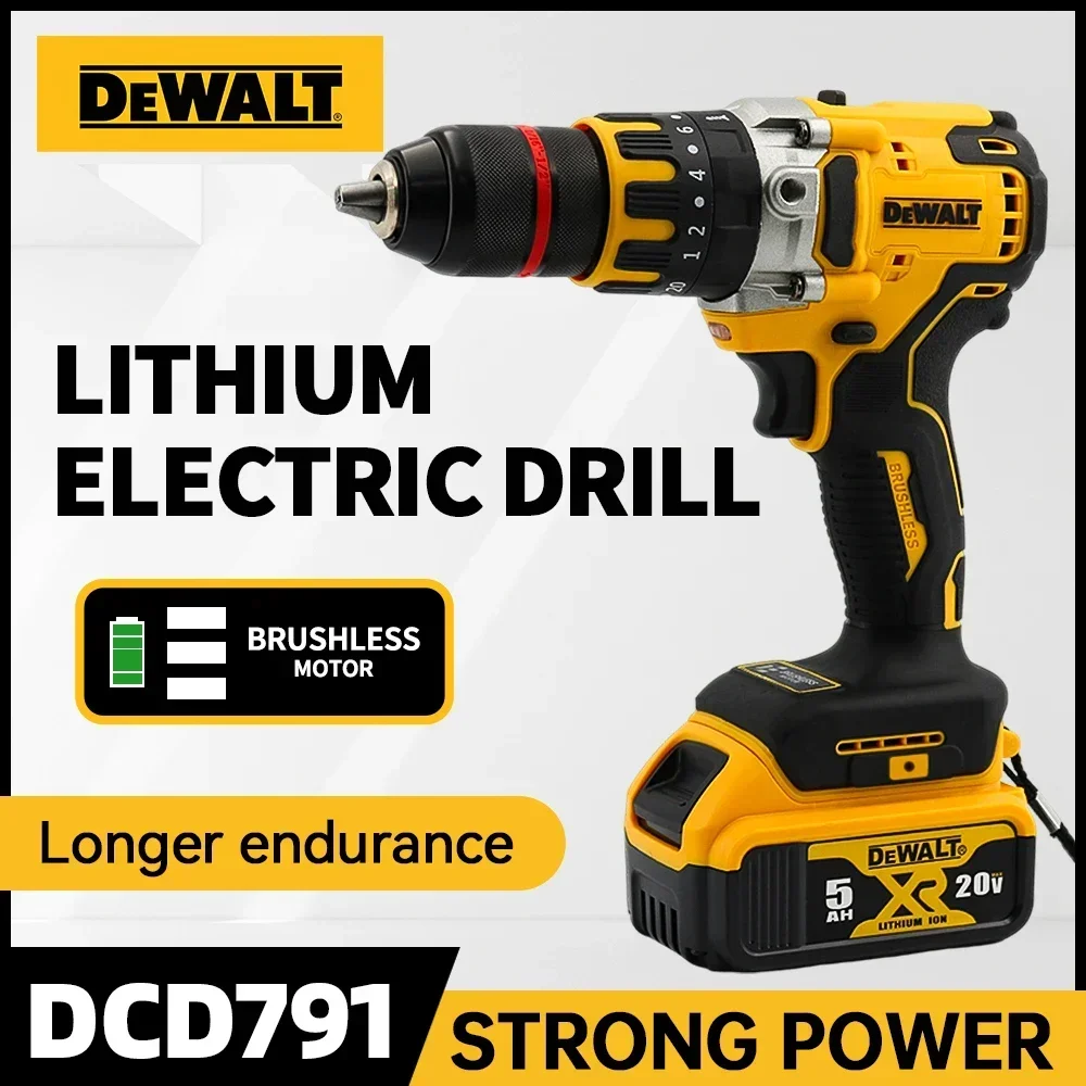 DEWALT Compact Cordless Drill Brushless Motor Drill Screwdriver Multi functional Drive Home Rechargeable Electric Tools DCD79