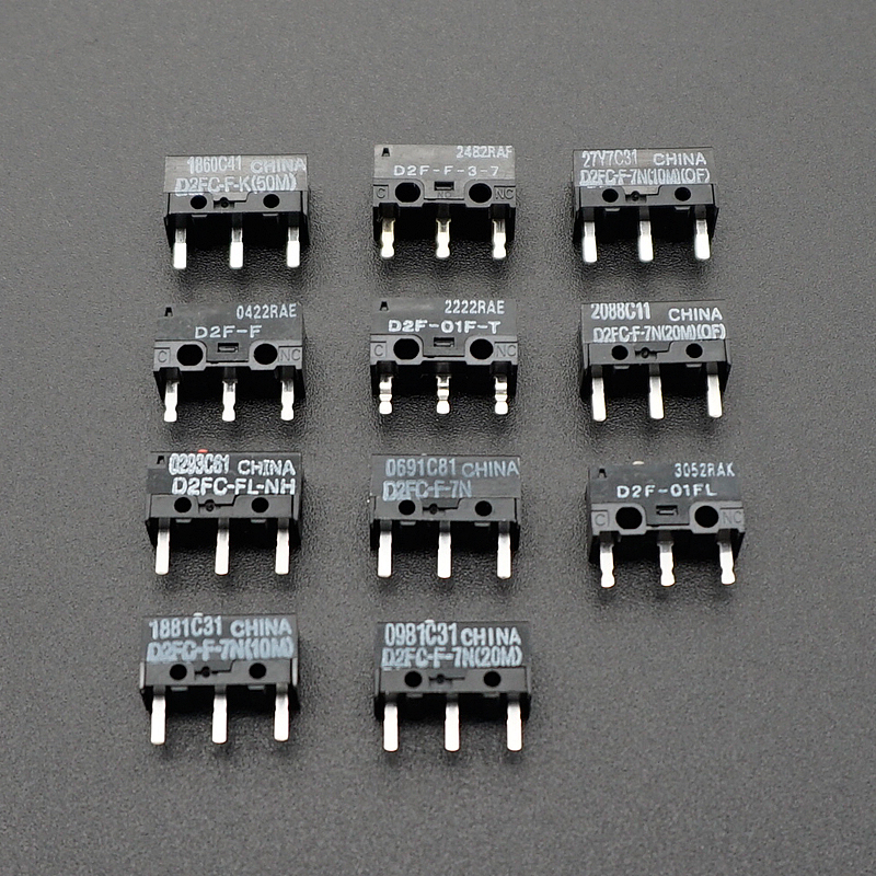 2pcs Original Mouse Micro Switch D2FC-F-7N 10M 20M OF For OMRON 60MN D2FC-F-K 50m D2FC-FL-NH D2F-F D2F-01FL D2F-01F-T D2F-F-3