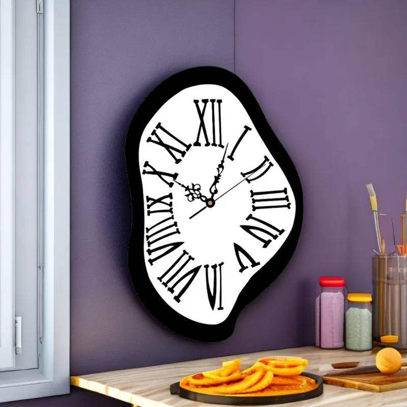 Creative Retro Silent Wall Clock Wall Decoration Clock Bedroom Office Simple Wrought Iron Irregular Часы Настенные