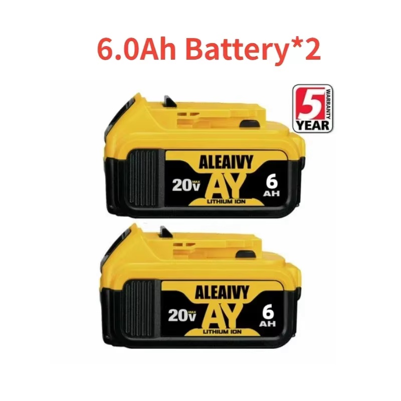 20V 6Ah MAX Lithium Battery Power Tool Replacement for DeWalt DCB184 DCB181 DCB182 DCB200 20V 6A 8A 12A 18V 20V Lithium Batte