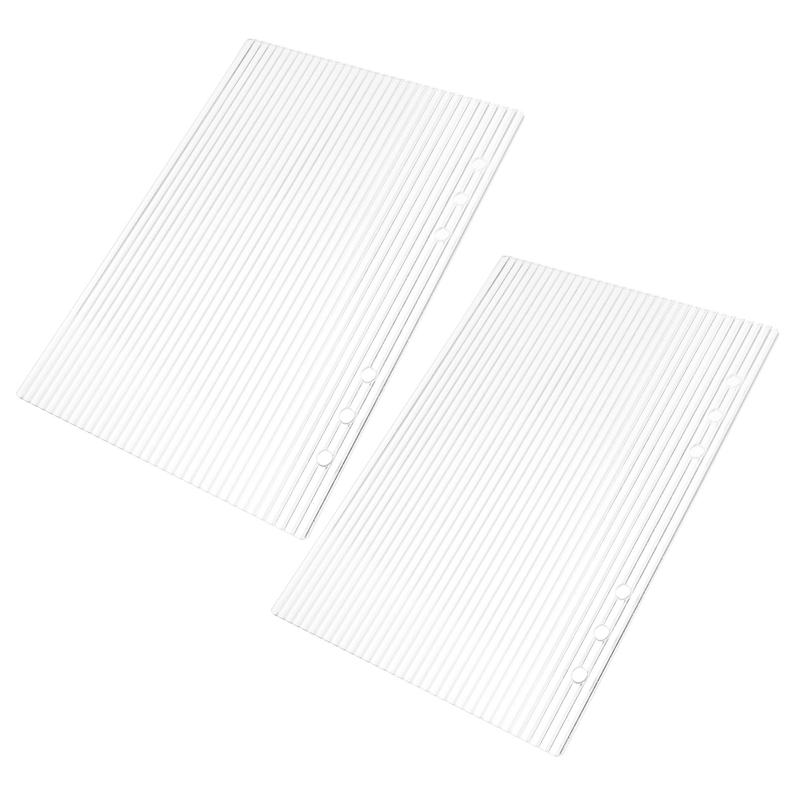 2 Pcs Loose Leaf Notebook Shell Refillable Binder Cover Reusable Planner Loose-leaf Protector Transparent