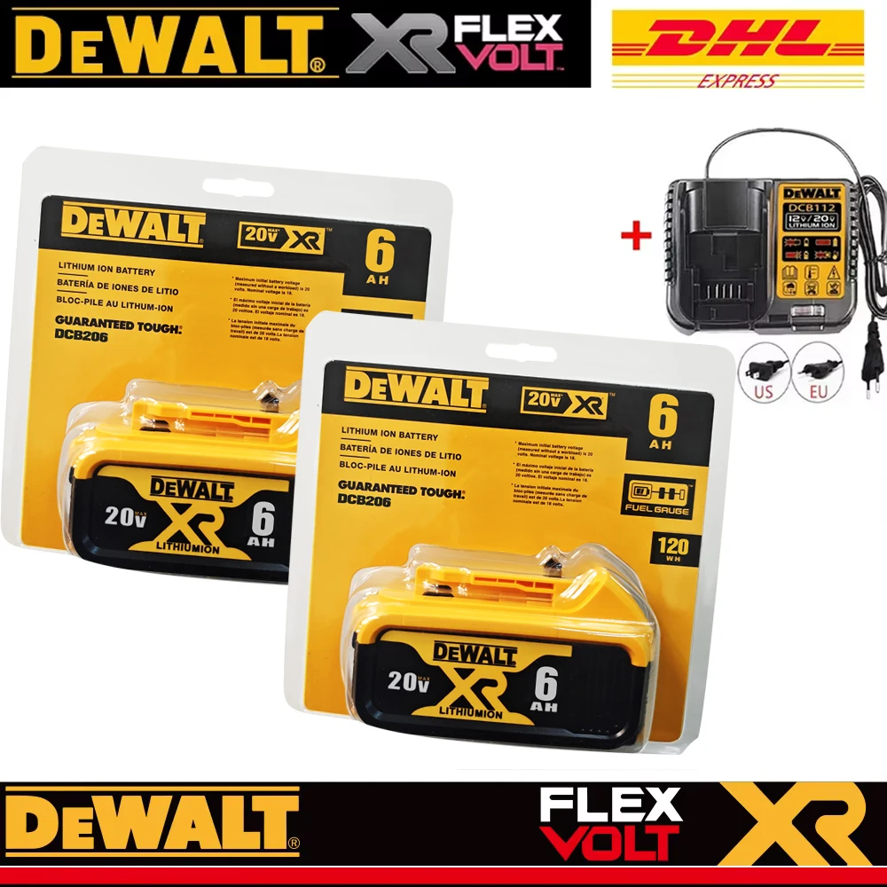 Power original DEWALT 5AH 6AH 18V 20V lithium-ion BMS battery for Dewalt DCB206 DCB205 DCB204 DCB184 DCB200 DCB203 DCB200-2