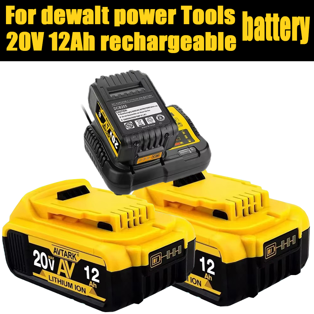 DCB200 20V Battery Compatible with dewalt power Tools 12Ah rechargeable electric tool Lithium batteries 20Volt 12Ah