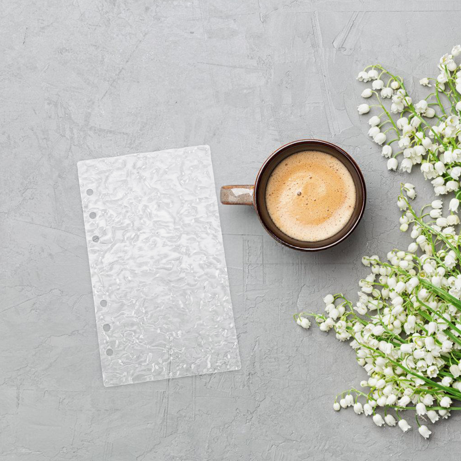 Clear A6 Loose Leaf Notebook Binder Cover Acrylic Refillable Planner Shell Organizer Spiral Binding Cover