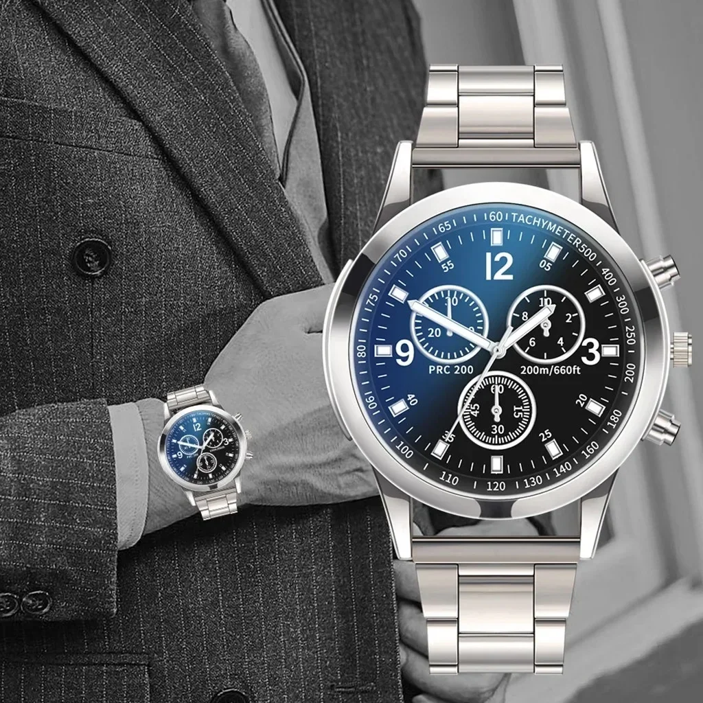 New Men Watches Luxury Band Round Watch Fashion Blu-ray Roman Watch for Man Relojes Para Hombre שעון ספורט Часы Мужские Наруч